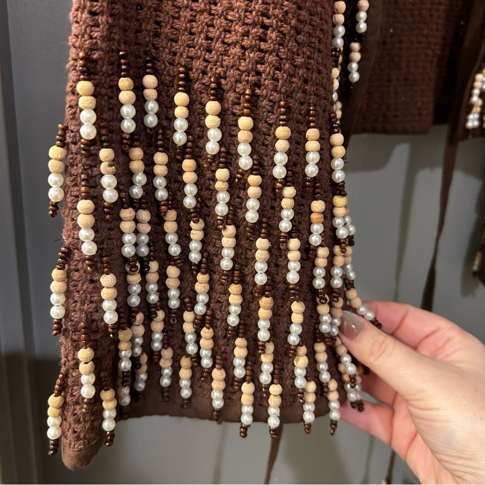 NWT Anthropologie Ollari Shell Embellished Beaded Cardigan Sweater - Picture 7 of 9